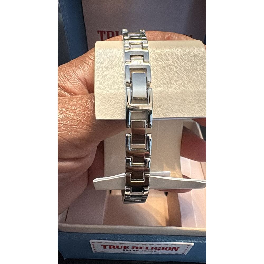 True Religion Rectangular Silver Bangle Watch - Picture 4 of 6